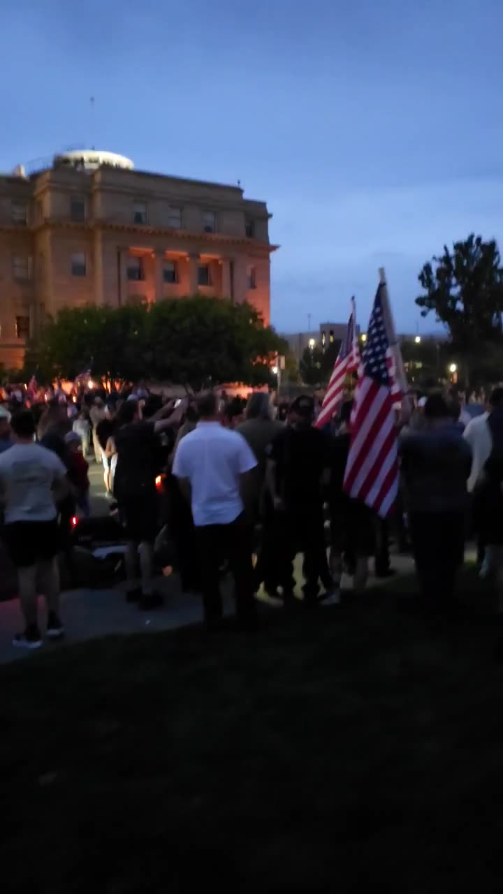 Charlie Kirk crowd gets rowdy