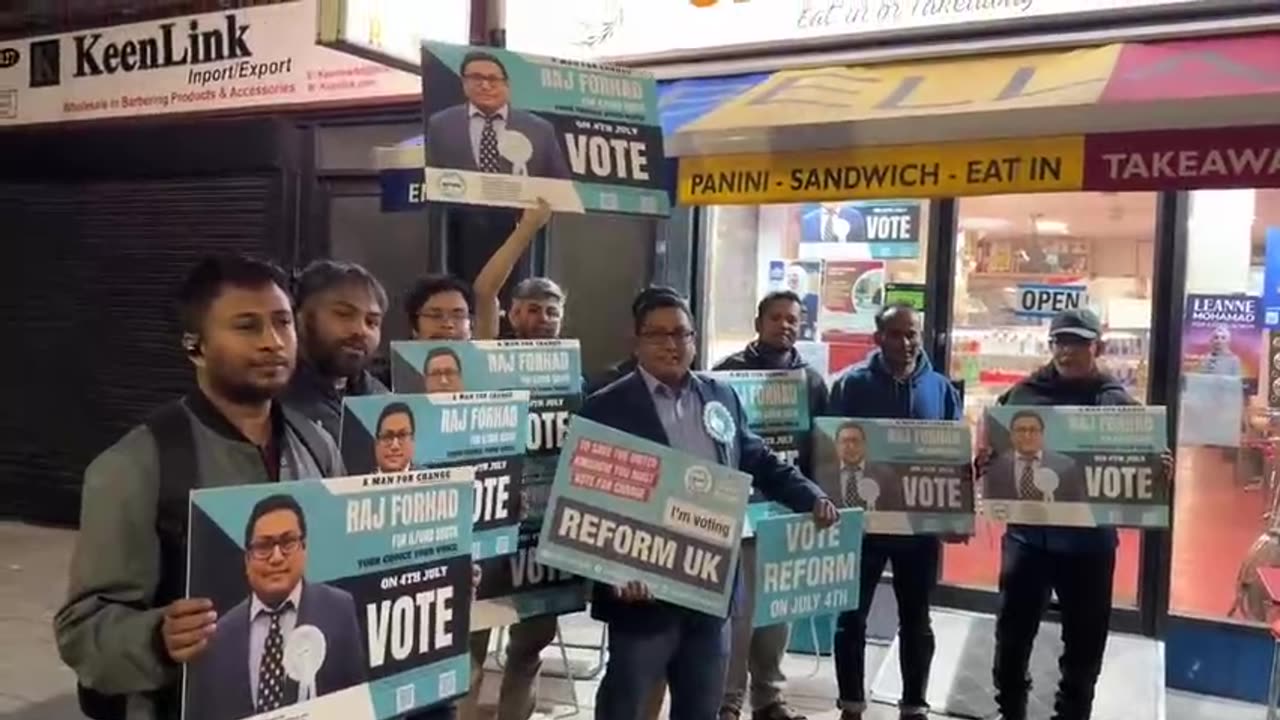 UK: Meanwhile this is Nigel Farage's party 'Reform' campaigning for their local council elections.😁