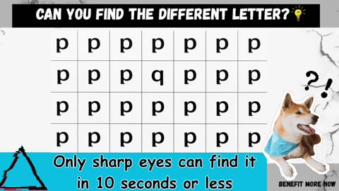 Can you find the different Letter? 🔤