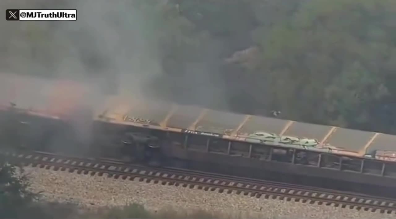 Massive Train Derailment in Palo Pinto County, Texas, Involving 35 Cars Hazardous Materials