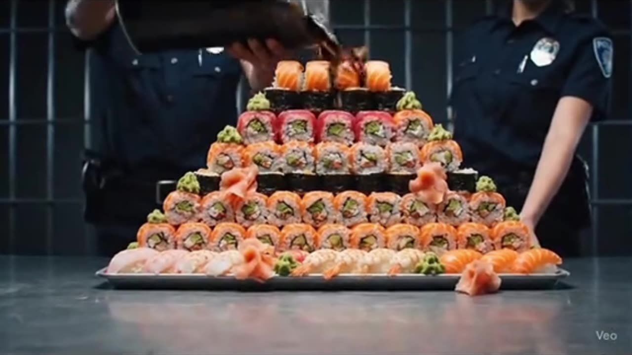 Could you finish 200 sushi pieces or rot in jail #sushi #jail