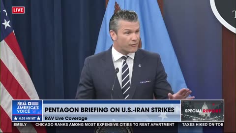 PENTAGON BRIEFING ON U.S.-IRAN STRIKES