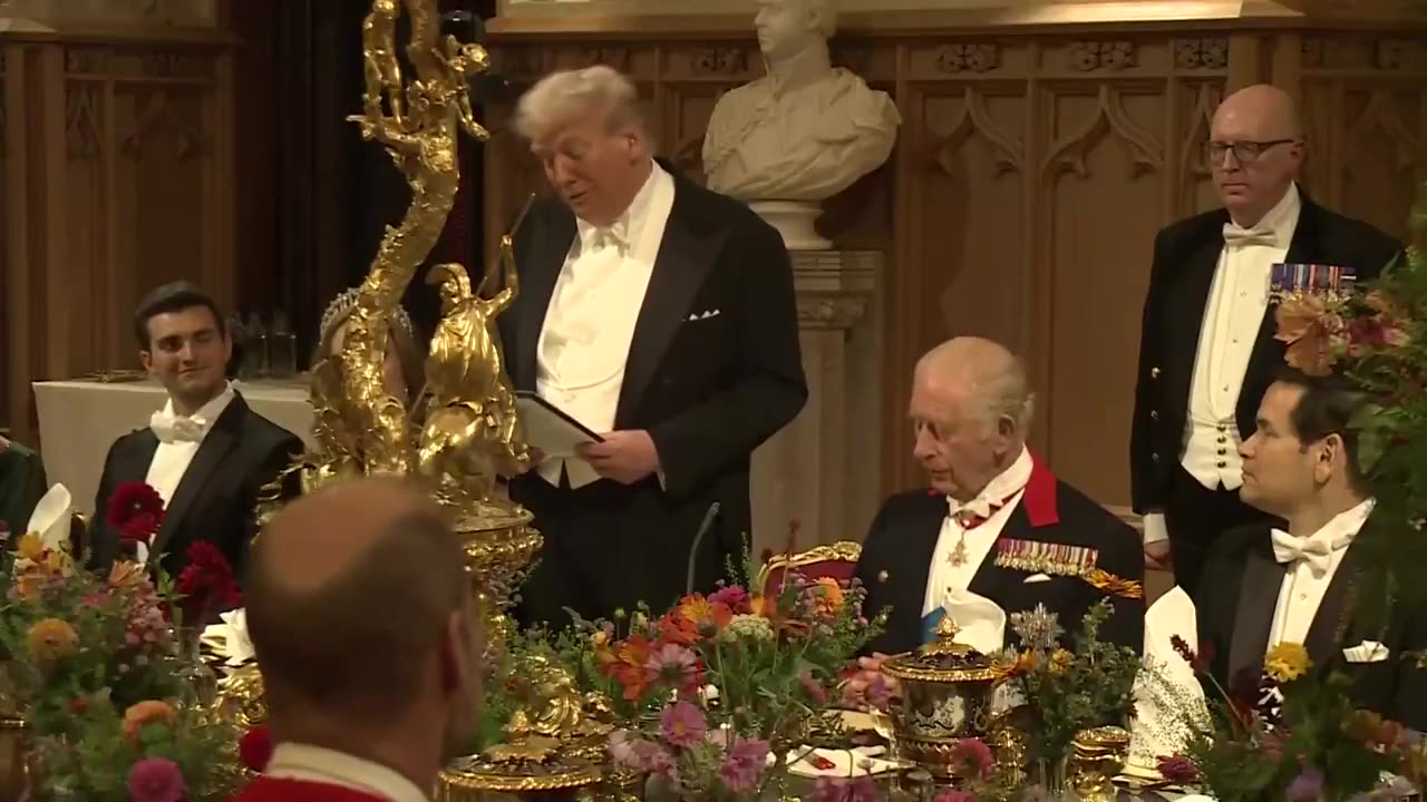 POTUS delivers remarks at the State Banquet at Windsor Castle
