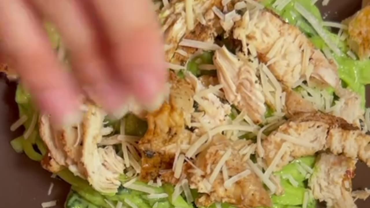 zuchinni noodles with a creamy avocado sauce