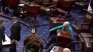 Sen. Elizabeth Warren Takes A Tumble On Senate Floor