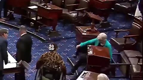 Sen. Elizabeth Warren Takes A Tumble On Senate Floor