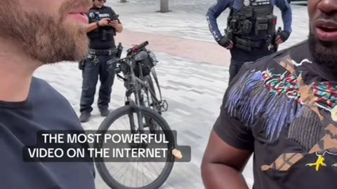 Democrat protesters gets to her to hear the truth from an african immigrant