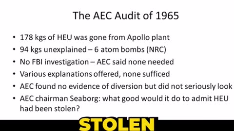 Israel's theft of nuclear technology.
