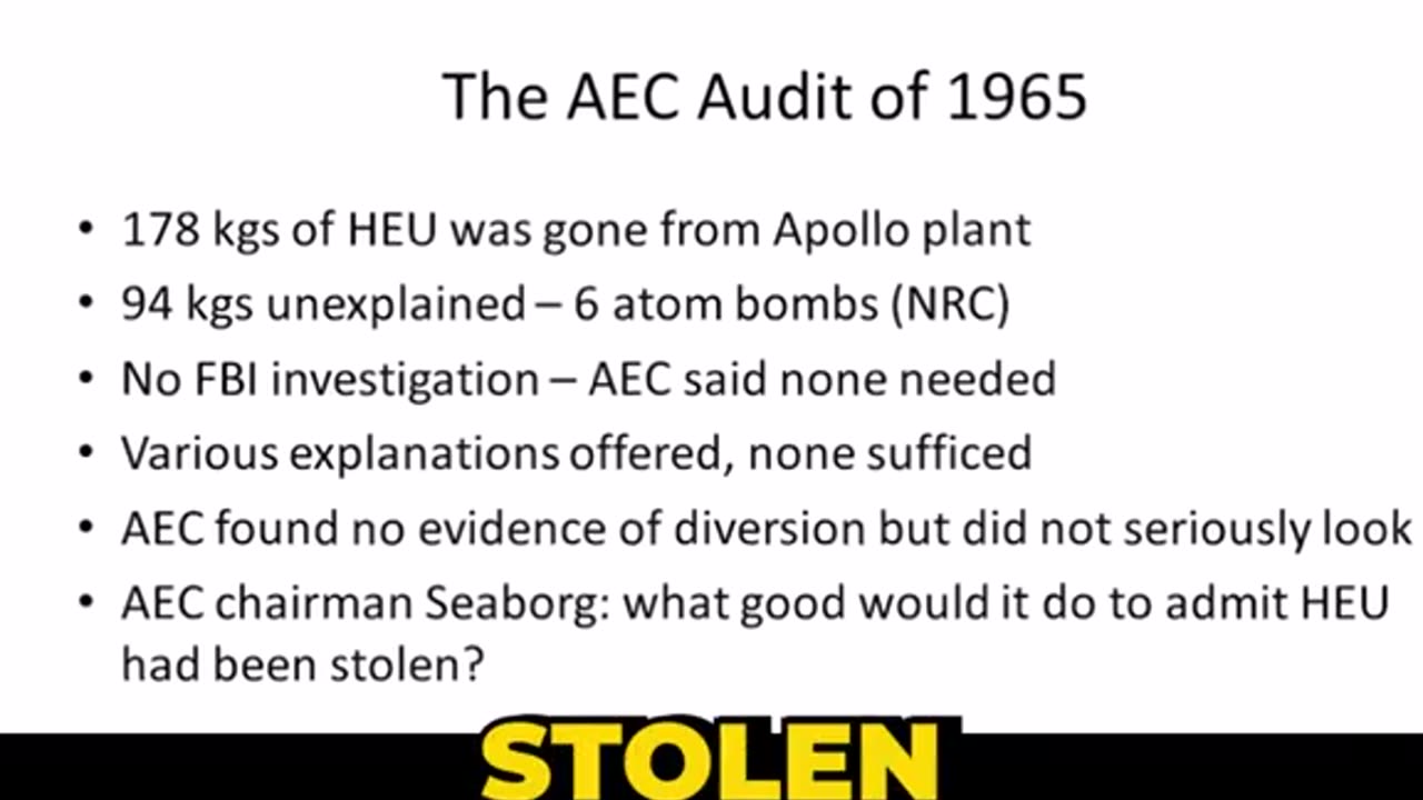 Israel's theft of nuclear technology.