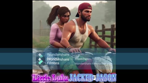 Little Lulu & Jacked Jason on bike Ai