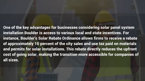 Solar Panel System Installation Boulder Powering Local Businesses With Smart Solutions