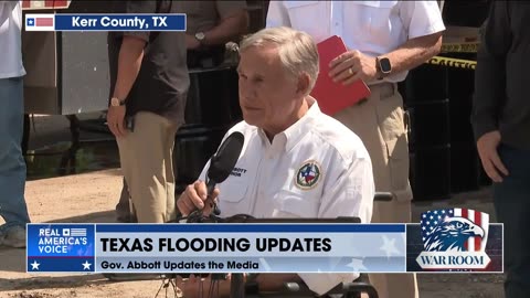 Texas Governor Greg Abbott Addresses Media On Flood Disaster