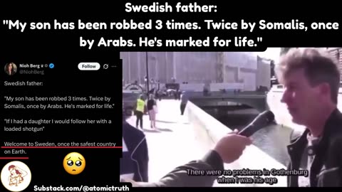 Swedish Father: “My son has been robbed 3 times.” A Story of Unchecked Immigration 🇸🇪 🥺