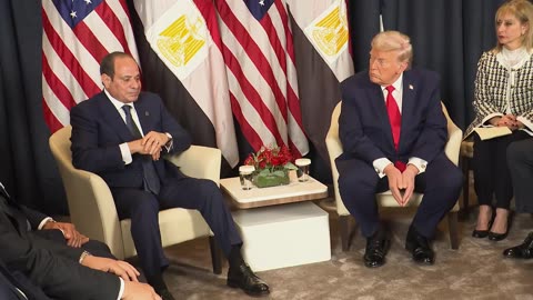President Trump Participates in a Pull-Aside with the President of the Arab Republic of Egypt