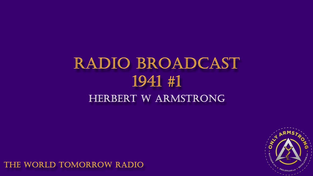 The World Tomorrow Radio- 1941 Radio Broadcast #1