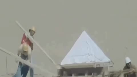 1977, Japanese company volunteered to build a smaller copy of the Great Pyramid on the Giza plateau
