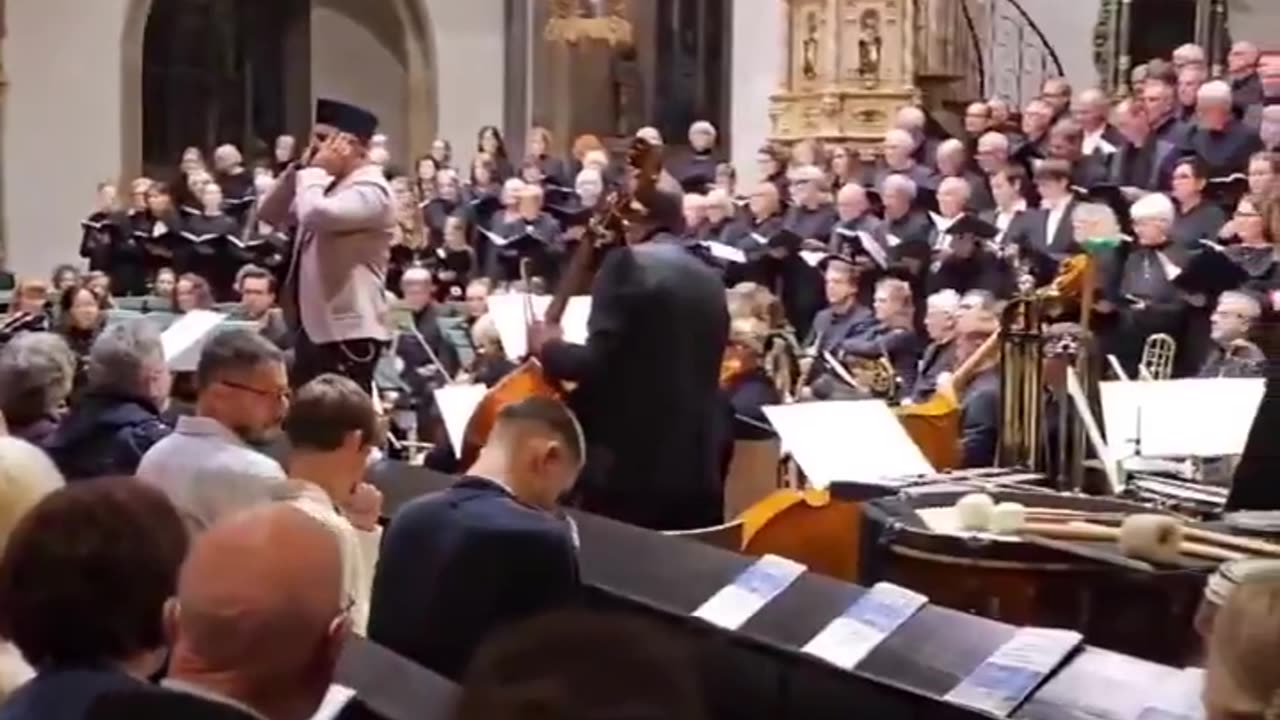 A German church permits an Imam to chant Muslim prayers during service