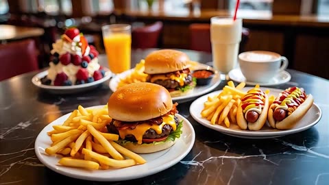Juicy and mouthwatering Smash Burger Soft and fluffy chocolate cake