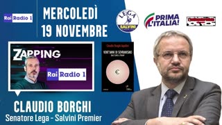 🔴Intervista radiofonica al Sen. Claudio Borghi a Zapping - Radio1Rai: armi all'Ucraina (19.11.2025)