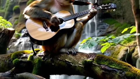Monkey Performance Guitar #guitar #instrumental #musica #fyp #ai