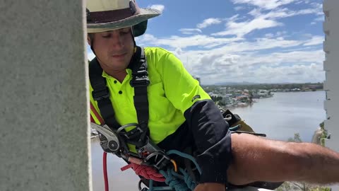Balcony Descent by AllSafe Access Rope Technician