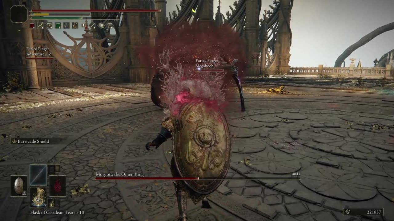 Elden Ring NG+1 | Morgott, the Omen King boss w/2 cooperators #eldenring #eldenringbosses #shorts