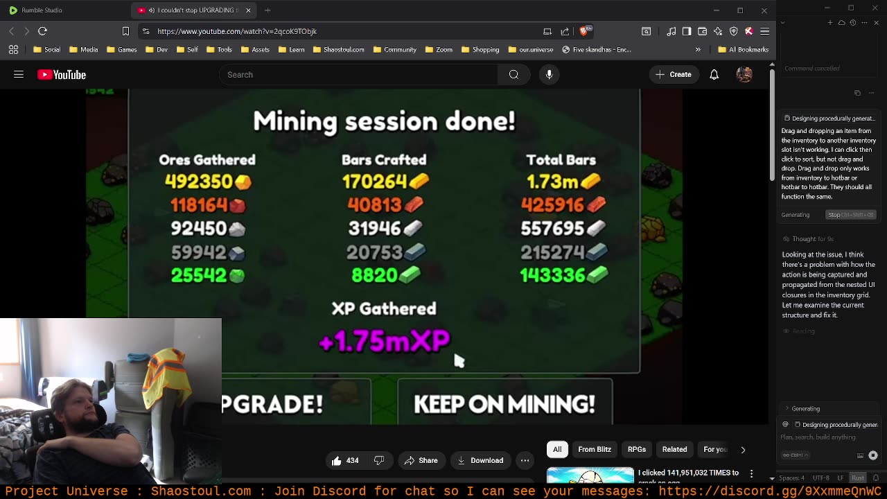 Project Universe game dev in Cursor and chill