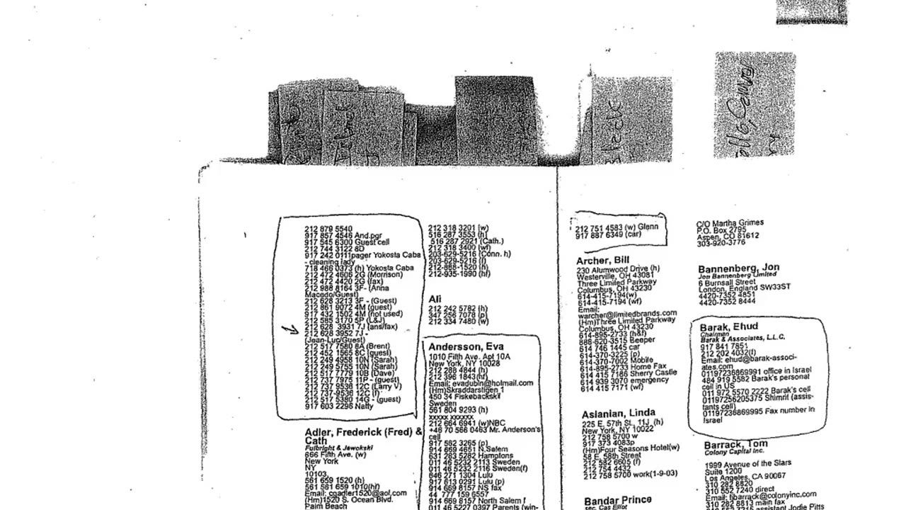 epsteins full black book list