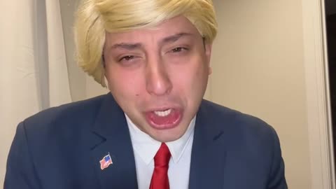Trump impersonator mentions Trump gift campaign