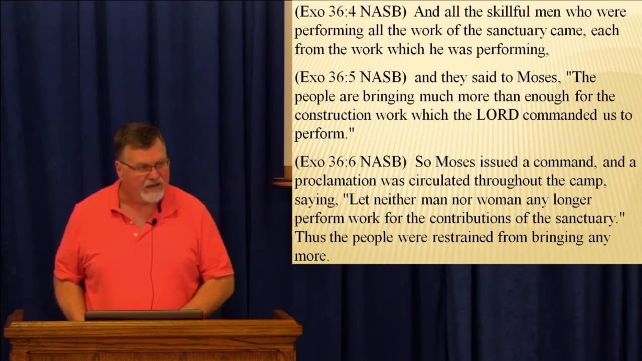 Exodus 36 – All was constructed according to the instructions Moses had given them. 2017