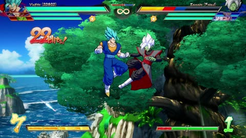 Super Saiyan Blue Vegito Vs Fused Zamasu Ultimate Battle | Dragon Ball Fighter Z PC Gameplay