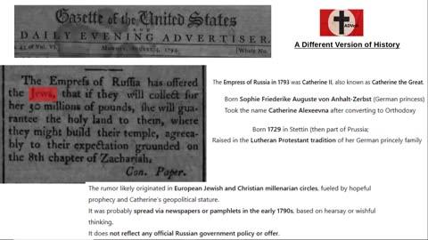 1794 News Article - Catherine the Great guarantees Holy Land to jews