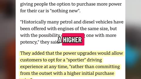 It actually happened, cars are now being sold with their full horsepower....