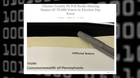 Pennsylvania Voters Rolls Missing 75K Names of Voters