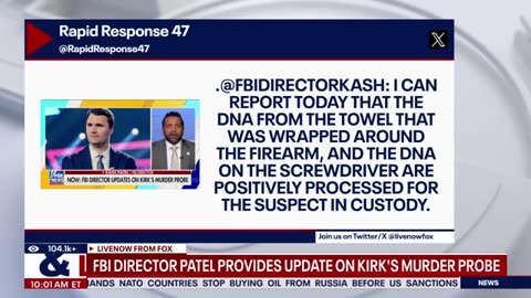 Charlie Kirk shooting: DNA links suspect to shooting, FBI says