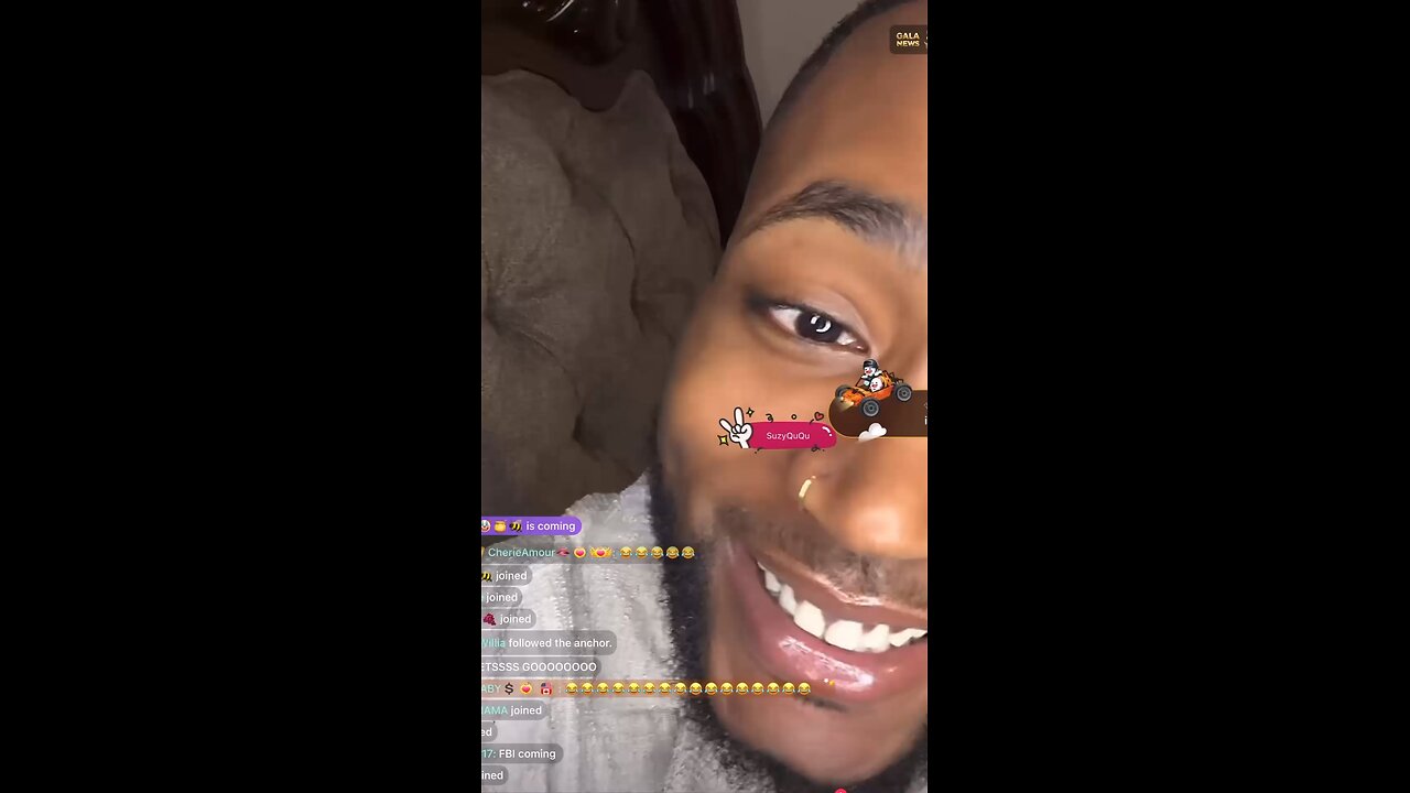 Charlie was showing his live how to clip CeCe apparently it worked!