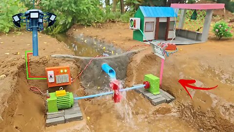 DIY mini hydroelectric dam | Power generation with water | Science project! #LoveIncentive #Handmade