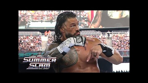 Roman Reigns YEETS with Jey Uso mid-match SummerSlam 2025 highlights - WWE