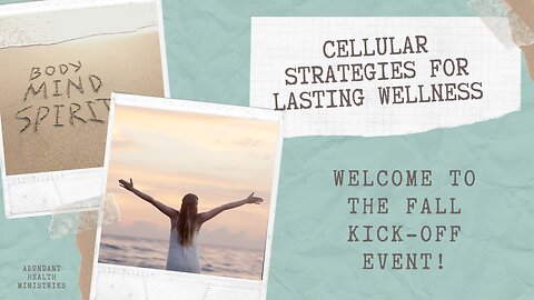 Cellular Reset: Why Your Cells Hold the Key to Your Health | Kick-Off Event Replay