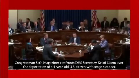 congressman Seth magaziner conforms dhs sectary krist noem over the deprattation of a 4 year old us
