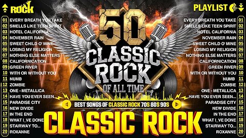 Best Classic Rock Songs Of 70s 80s 90s 🔥 Nirvana, Metallica, ACDC, Queen, Bon Jovi