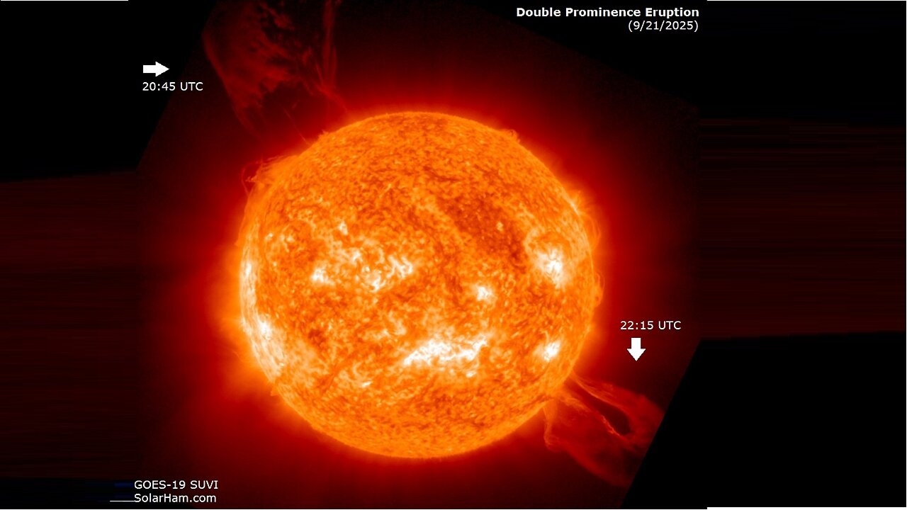 Fall Equinox - Double Prominence Eruption - Geomagnetic Storm Watch - Tropical Update