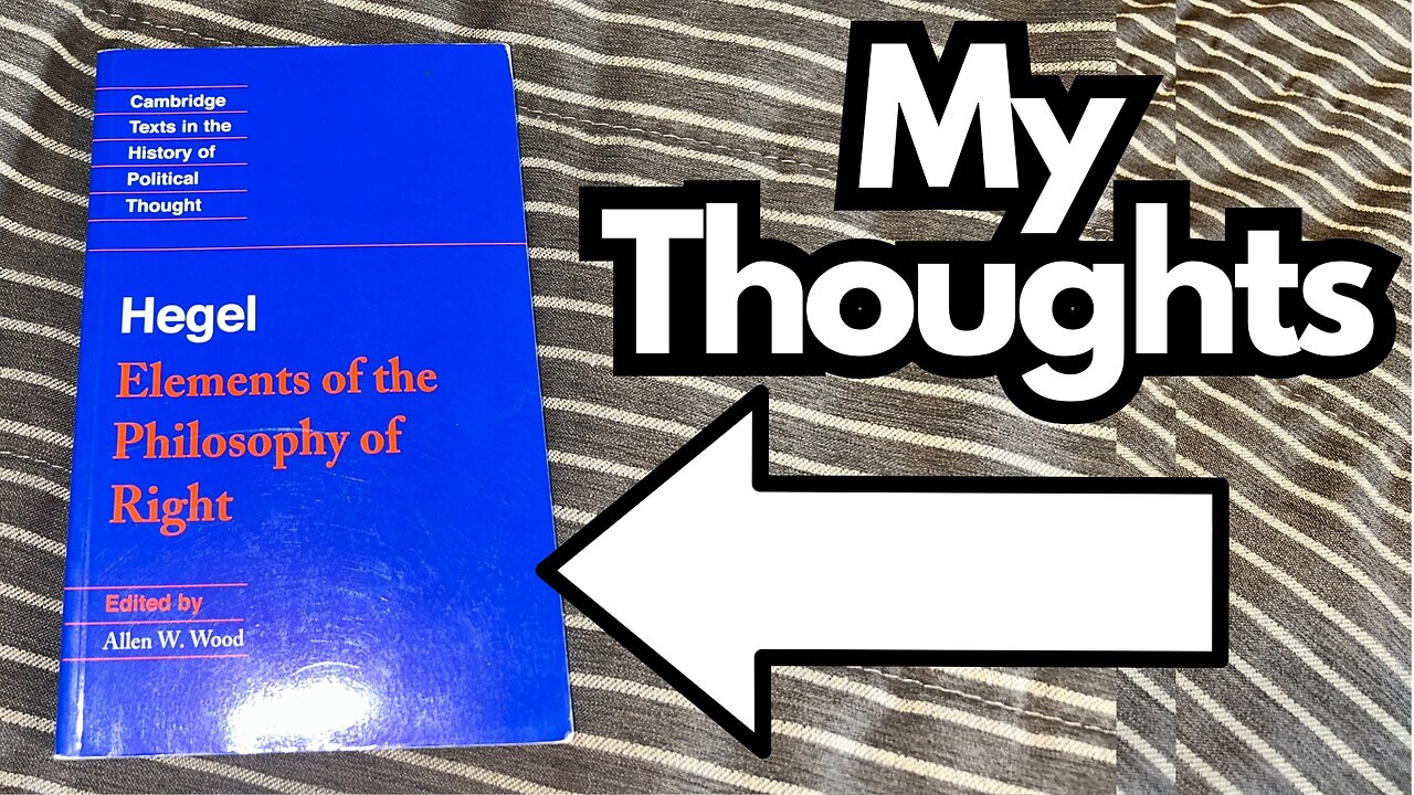 Elements of the Philosophy of Right - A tough read.....