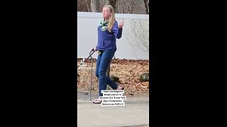 Eight month anniversary of her neighbor hating her trump signs so woman turns it up! Hysterical!