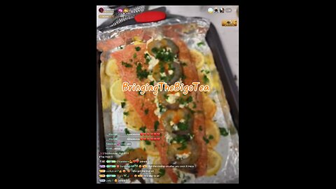 21 & Droski cooked stuff salmon w/shrimps,macaroni,&potatoes then 21 added Breon to the pk omg