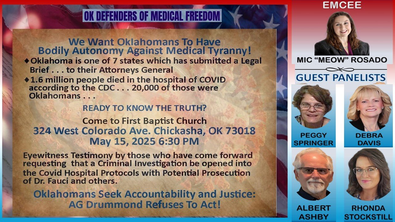 Chickasha Covid Town Hall at the Grady County GOP on 5-15-25