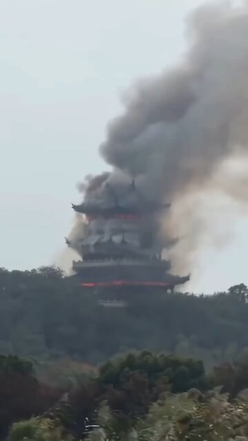 Acusan a un turista por el incendio de un templo en China