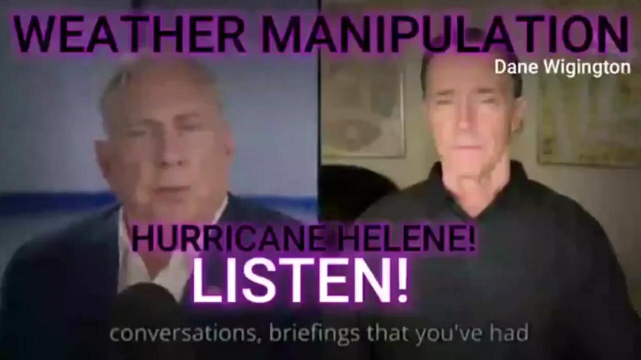 (Full) Carolina's Elected Officials Agree Hurricane Helene Was Generated WEATHER BOMB ~ Colonel Douglas MacGregor & Dane Wigington (10.4.24)