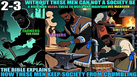 Bible Explains How Society Is Build By Men; Farmers, Sculptors, Smiths, Masons, Carvers 2-3