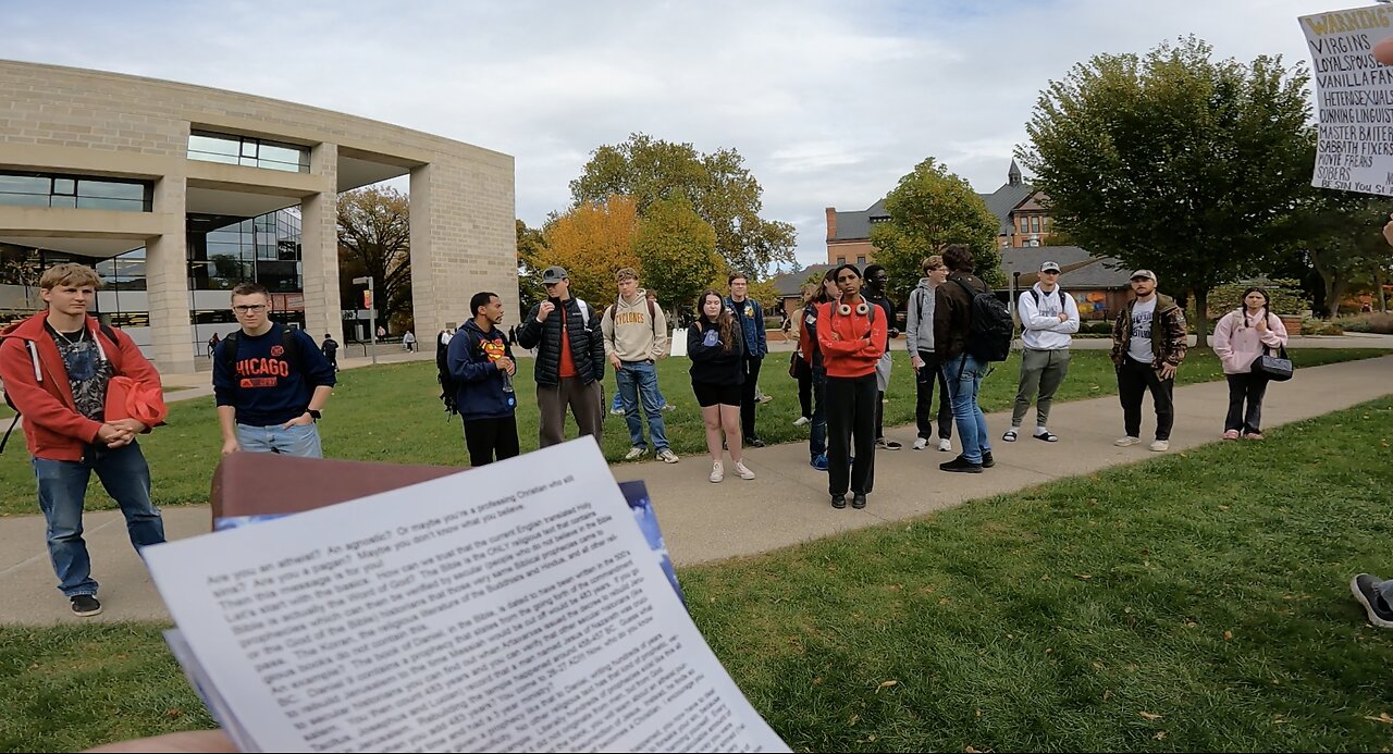 Iowa State University: Lots of Mockers & Blasphemers, But Eventually The Holy Spirit Helps Me Draw A Civil Crowd, Contending With Atheists, Muslims, Hypocrites and Confused Christians, Preaching Jesus Christ!